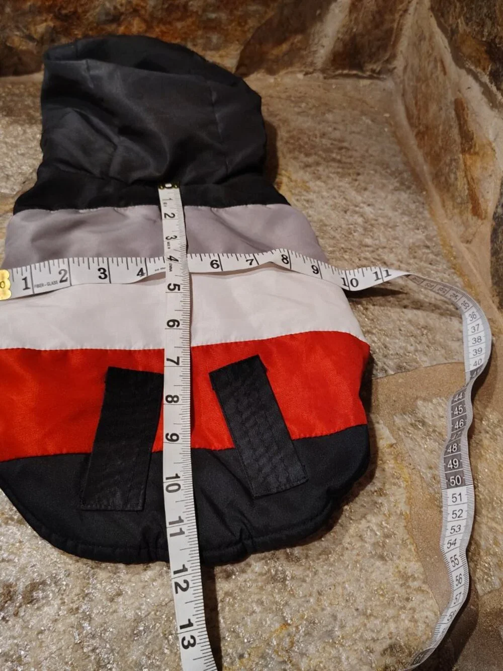 Hooded Winter Pet Jacket Size Medium Dog Cat Hoodie Velcro Warm Colorblock